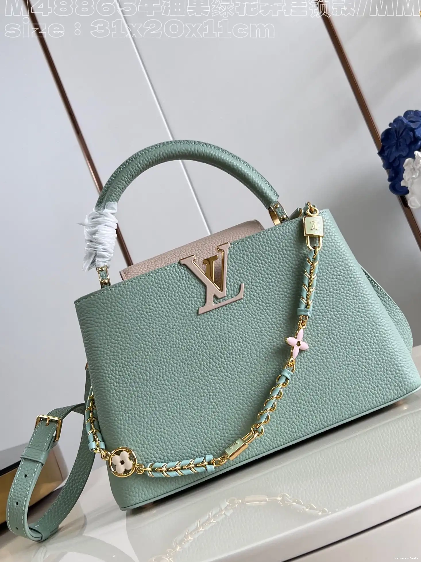 FS CHEAP CAPUCINES VUITTON BB-31.5*20*11CM LOUIS 0705